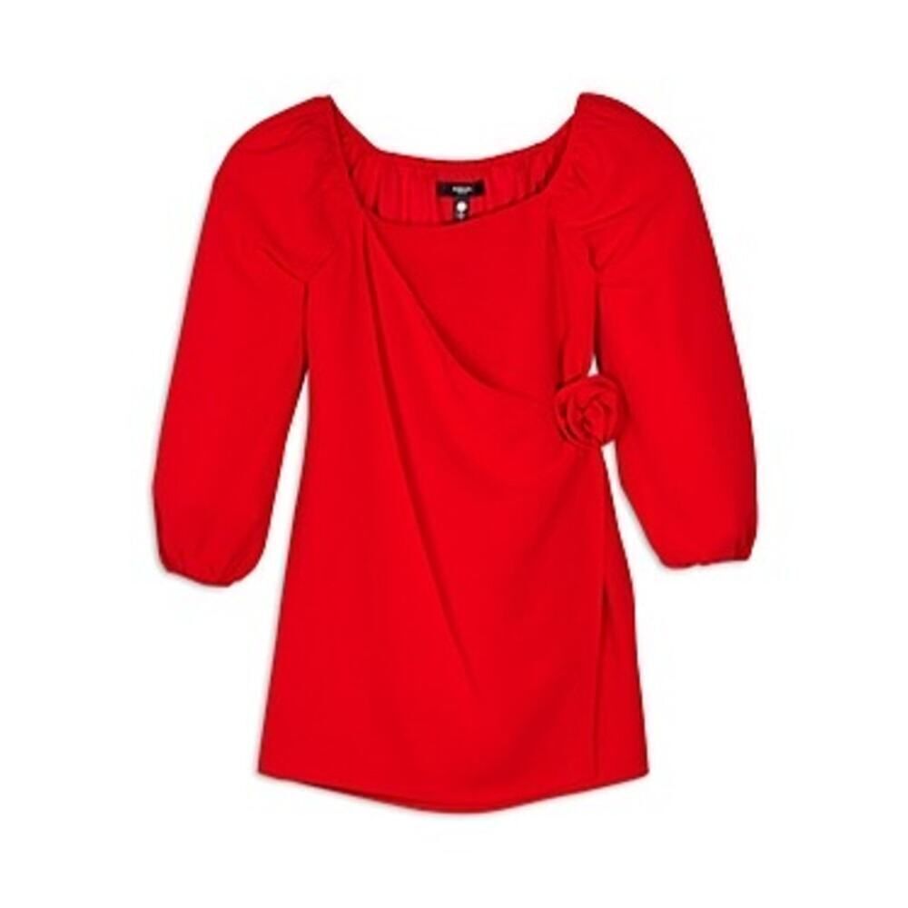 Aqua Girl‎ Red Dress With Rose on Side Size M 9/10